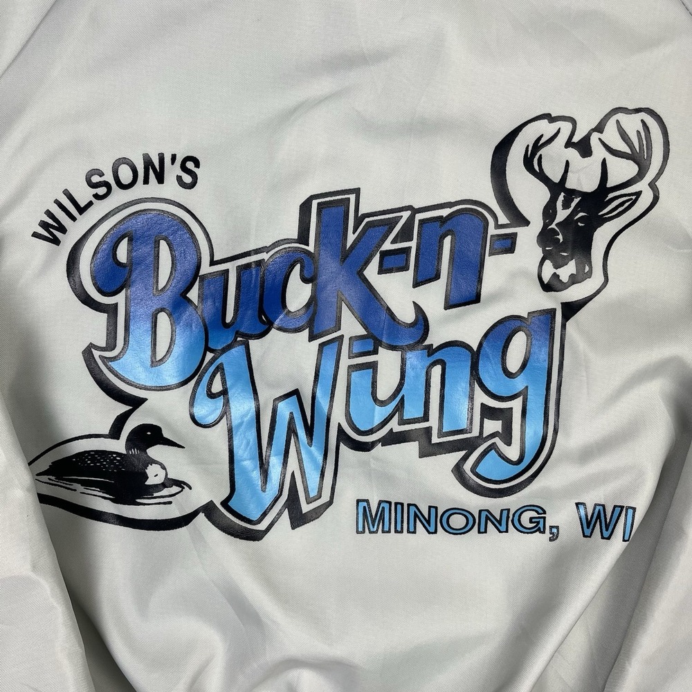 Vintage Wilson's Buck-n-Wing Bar Jacket Mining Wi Coat Loon Deer Snap Button - Picture 4 of 9